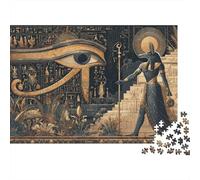 Egyptian Mythology Art Print-3 Puzzle Impossibili 1000Pcs Decorazione Per La Casa. Rilassamento E Intelligence Per Adulti E Ragazzi Da 14 Anni 52x38cm/1000pcs