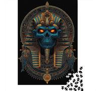 Egyptian Skull Art Print-1 Puzzle Impossible 1000 Pezzi Decorazione Per La Casa. Giochi Rilassamento E Intelligence Per Adulti E Ragazzi Da 14 Anni 38x26cm/1000pcs