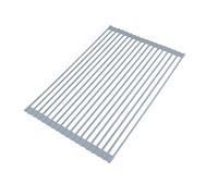 EGZASDI asciugapiatti avvolgibile, Scolapiatti Arrotolabile Grigio, Dimensioni Multiple, in Acciaio Inox, sopra Il lavello, scolapiatti da Cucina(Square Rod)