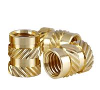 EGZASDI Punzone Rotante per Cuoio Dadi e Inserti zigrinati in Ottone M3 con Filettatura Femmina termoindurente, Stampa 3D, pressati, Varie Misure, Confezione da 50(M3x5x5 (50Pcs))