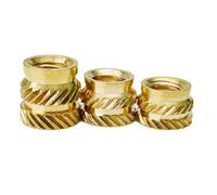 EGZASDI Punzone Rotante per Cuoio Dadi zigrinati a Caldo in Rame M2-M6 for Stampante 3D, Confezione Doppia a Spina di Pesce di Diverse Dimensioni(M6(OD 8mm),Length 2.5mm 50pcs)