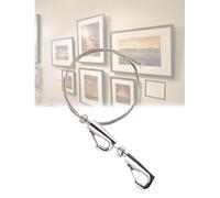 EGZASDI Sistema di binari per quadri, Kit for appendere quadri da galleria con filo in acciaio inossidabile e ganci 99 libbre 100-300 cm(2,250cm/98.43in)