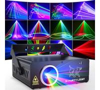 Ehaho Luci Discoteca L2700 | 3D RGB Animazione Luci DJ | Luce Discoteca per Feste con Telecomando | Luci Discoteca a Ritmo di Musica | Luce Stroboscopica compatibile con DMX512 Per Festa Nightclub KTV