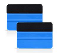 Ehdis 2 Pezzi Spatola Wrapping con Feltro AntiGraffio per Wrapping Pellicola, Pellicole protettive, Pellicola vetri Auto, Car Wrapping, Blu