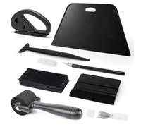 EHDIS Kit Carta da Parati con Rullo in Spugna, Raschietto per Pellicole, Coltello Artigianale e Lame, 8 pezzi - per Tutti i Tipi di Carta da Parati