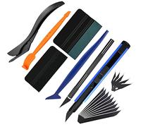 EHDIS Kit Vinile Applicazione Adesivi Auto, Kit Wrapping per Pellicola per Installazione Pellicole Auto Cellulare DIY, Film per mobili, con 3 Taglierino(15 lame), 2 Spatole, e 2 MINI Spatole