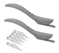 EHDIS Taglierino per Carta con 5 Lame di Ricambio, Scorrevole Taglia Strumento per Confezioni Natale, Fai da Te Fatta a Mano, Pellicola dell'involucro del Vinile, Grigio