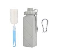 EHDWXVZM 1 bicchiere d'acqua pieghevole, 1 spazzola per tazza, 1 fibbia per bicchiere d'acqua, bicchiere da trekking, bottiglia pieghevole da campeggio, bottiglia d'acqua portatile, accessorio da