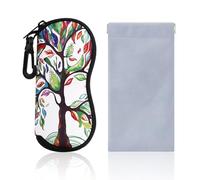 EHDWXVZM 1 custodia per occhiali, 1 custodia per occhiali da sole, custodia per occhiali da sole, custodia per occhiali con chiusura lampo, tasca per occhiali stampata, pratica borsa per occhiali da