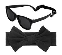 EHDWXVZM 1 Occhiali Da Sole Per Bambini E 1 Fascia Per Capelli Per Bambini, Occhiali Da Sole Per Bambini, Occhiali Da Sole In Silicone Morbido, Fascia Per Capelli Con Fiocco, Copricapo Per Bambini