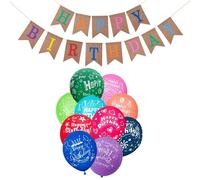 EHDWXVZM 1 Set di Stendardi di Compleanno E 10 Palloncini di Compleanno, Decorazioni Creative, Decorazioni per Feste di Compleanno, Disposizione delle Scene.