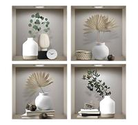 EHDWXVZM 1 Set Vaso -Decorazione Steleben, Piante Simulate -Fopt -Wall Adesivo, Creativo E alla Moda, Decorazione Murale del Soggiorno per La Camera da Letto Fai -da -Te.