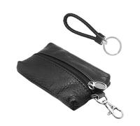 EHDWXVZM 1 x custodia portachiavi in pelle 1 x portachiavi in pelle borsa portachiavi auto piccola borsa per uomo donna borsa portaoggetti nera custodia portachiavi, Nero , 12 * 7,6 cm