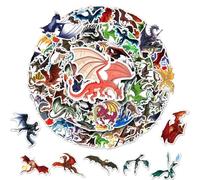 EHDWXVZM 100 fogli adesivi con motivo drago, adesivi per computer portatili, adesivi decorativi