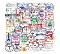 EHDWXVZM 100 pezzi adesivi retrò per timbri, decorativi, impermeabili, per imballaggi, scrapbooking, bottiglie d'acqua e altro ancora