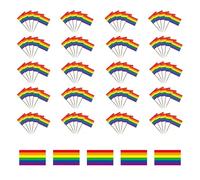 EHDWXVZM 100 stuzzicadenti Arcobaleno, 5 Adesivi per Il Viso, stuzzicadenti, Decorazioni Creative di Frutta, Piccole Decorazioni a Bandiera, stuzzicadenti per Torte