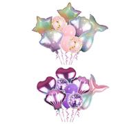 EHDWXVZM 18 Pezzi Mermaid -Ballon -Set, Decorazione di Compleanno di Nozze, Decorazione per Feste di Compleanno, Palloncino Sirena, Compleanno della Sirena.