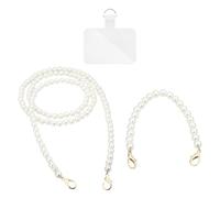 EHDWXVZM 2 Catene Per Cellulari, 1 Distanziatore Trasparente, Catena Per Cellulari Con Perle, Tracolla A Catena Per Cellulari, Cordino Con Perline Da Donna, Accessori Per Cellulari