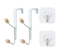 EHDWXVZM 2 Ganci Per Porte, 2 Ganci Trasparenti, Ganci Per Porte Della Camera Da Letto, Ganci Appendiabiti Per Porte, Ganci Per Appendere Abiti