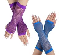 EHDWXVZM 2 Paia di Guanti Elastici, Guanti di Rete di Pesci Lunghi, Guanti di Rete di Pesce, Vestiti degli Anni '80, Celebrazioni di Carnevale, Costumi in Maschera.