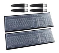 EHDWXVZM 2 Pellicole per Tastiera, 4 Spazzole per la Pulizia, Pellicola Protettiva per Tastiera, Universale, Trasparente