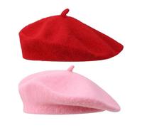 EHDWXVZM 2 Pezzi Berretto Retrò Francese a Cupola, Versatile Cappello da Pittore e Artista per Vita Quotidiana e Feste in Maschera