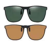 EHDWXVZM 2 Pezzi Clip-On Occhiali Da Sole, Occhiali Da Sole Polarizzati Clip, Occhiali Da Sole Portatili Clip, Occhiali Da Sole Anti-Ultravioletti, Unisex