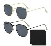 EHDWXVZM 2 Pezzi Di Bicchieri In Metallo E 2 Pezzi Di Bicchieri Di Pulizia, Occhiali Da Sole Retrò, Elei Accessori Personalizzati, Forniture Per Esterni.