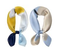 EHDWXVZM 2 Pezzi Sciarpa Di Seta, Elee Sciarpa, Sciarpa Femmina, Sciarpa Di Seta Chiara, Velo, Regalo Per Le Donne.