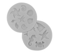 EHDWXVZM 2 stampi oceanici, decorazione di torte subacquee, stampo in silicone per cioccolatini, stampo in silicone argilla, stampo per biscotti a stella marina da spiaggia