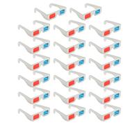 EHDWXVZM 20 Pezzi di Bicchieri 3D di Carta, Occhiali Portatili, Accessori per La Visualizzazione di Film, Adatti A TV, Computer, Proiettori.