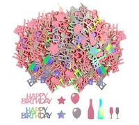 EHDWXVZM 200 Pezzi di Coriandoli di Compleanno, Decorazioni da Tavola Coriandoli, Coriandoli da Tavolo Laser, Decorazione da Tavolo da Pranzo, Decorazione di Coriandoli da Festa di Compleanno.
