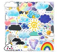 EHDWXVZM 200 Pezzi Meteorologici Adesivi di Graffiti, Adesivi per La Doccia, Adesivi Adesivi Meteorologici, Adesivi per Telefoni Cellulari, Adesivi Impermeabili, Adesivi Dolci per Bambini.