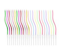 EHDWXVZM 24 Pezzi di Candele Curve, Candele per Torte di Compleanno, Decorazioni per Torte, Candele Decorative Creative.