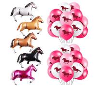 EHDWXVZM 29 Pezzi di Palloncini A Tema Cavallo, Enormi Palloncini A Cavallo, Riforma dei Cavalli -Film Palloncini, Decorazioni per Feste di Compleanno, Palloncini Ad Aria da Festa di Cowboy.