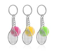 EHDWXVZM 3 pezzi di portachiavi da tennis, pendenti per racchette da tennis, mini portachiavi, accessori decorativi da tennis, pendenti alla moda e creativi, souvenir sportivi