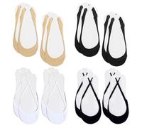 EHDWXVZM 4 Paia di Calze Invisibili da Danza - Mezze Calze Traspiranti di Pizzo Ballerina per Donna