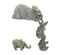 EHDWXVZM 4 pezzi di ornamenti di elefanti, statue in resina di elefanti, ornamenti di micro paesaggi, decorazioni di design creativo, ornamenti per la decorazione del giardino e della casa