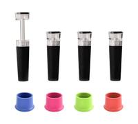 EHDWXVZM 4 Pezzi di Tappi per Bottiglie di Vino, 4 Pezzi di Tappi per Vino Rosso, Tappi per Bottiglie di Vino sottovuoto, Tappi per conservazione del Vino Rosso, Accessori per Bottiglie di Vino