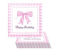 EHDWXVZM 40 Tovaglioli Ad Arco, Tovaglioli della Festa di Prua, Tovaglioli Rosa, Tovaglioli di Compleanno, Ragazze -Bibchi di Bibite.