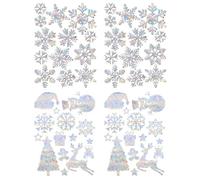 EHDWXVZM 56 Adesivi Decorativi Natalizi, Decorazioni per Finestre, Adesivi Decorativi Autoadesivi, Decorazioni Invernali, Decorazioni per La Casa