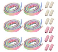 EHDWXVZM 6 Paia Di Lacci E 6 Paia Di Fibbie, Lacci Da 120 Cm, Arcobaleno -Sweetness -Laces, Lacci Sportivi, Lacci Elastici, Lacci Colorati.