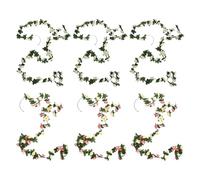 EHDWXVZM 6 pezzi di fiori artificiali in rattan, ghirlanda di rose artificiali, vite di fiori di rosa artificiale, decorazione floreale in rattan, decorazione del giardino di nozze all'aperto