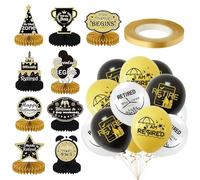 EHDWXVZM 9 Pezzi di Ornamenti A Tema in Pensione, 12 Pezzi di Palloncini E 1 Rotolo di Nastro di Palloncini, Decorazioni Creative, Forniture per Vestiti per Feste.