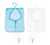 EHDWXVZM Borsa in Maglia Montata A Parete A 2 Pezzi E Ganci Trasparenti A 2 Pezzi, Borsa di Stoccaggio Multifunzione, Forniture di Asciugatura dell'Abbigliamento, Borsa Portatile.