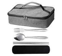 EHDWXVZM Borsa termica per il pranzo da 1 pezzo, 1 set di posate, borsa per il pranzo al sacco, borsa per il pranzo portatile, borsa per il pranzo portatile