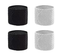 EHDWXVZM Braccialetti sportivi sottili da 4 pezzi, bende da polso traspiranti, bende elastiche da polso, bende di supporto per il polso, bende da polso regolabili, accessori sportivi (nero, grigio)