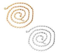 EHDWXVZM Cintura a catena in 2 pezzi, cintura in metallo, catena decorativa regolabile, cintura per abiti e camicie, pantaloni sottili, cintura in vita alla moda, catene da donna, gold, Taglia unica