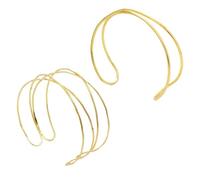 EHDWXVZM Confezione da 2 Bracciali Regolabili, Bracciali in Metallo, Bracciali Aperti, Bigiotteria, Gioielli da Donna, Accessori di Abbigliamento