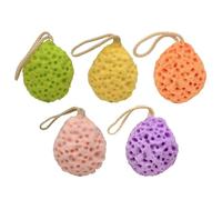 EHDWXVZM Confezione da 5 Spugne da Bagno A Nido d'Ape, Graziose Spugne da Bagno, Morbide Spugne Schiumogene, Spugne Esfolianti per La Pulizia, Palline da Bagno in Luffa, Adatte per Adulti E Bambini